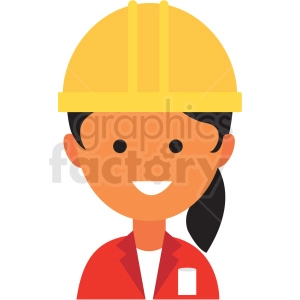 female architect icon vector clipart