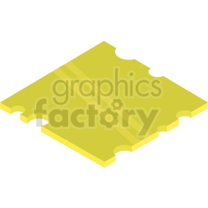 isometric cheese slice vector icon clipart