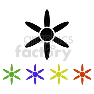 flower set vector design 3