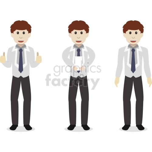 cartoon server guys vector clipart bundle