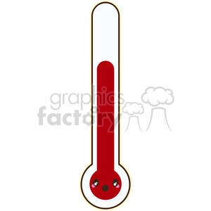 Themometer cartoon character vector clip art image