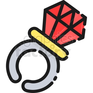 candy diamond ring icon