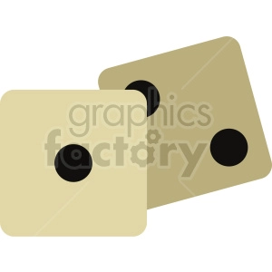 yellow dice vector clipart