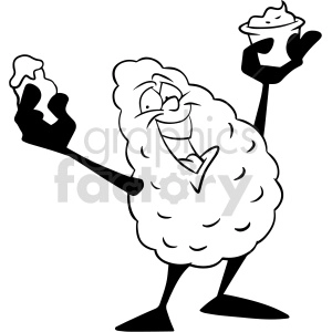 black and white cartoon chicken tender clipart