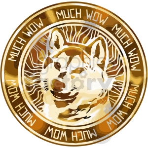 dogecoin vector clipart