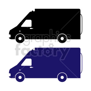 van vector clipart set