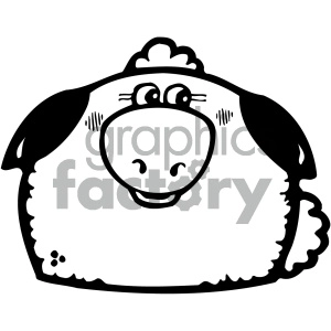 cartoon clipart gumdrop animals 004 bw