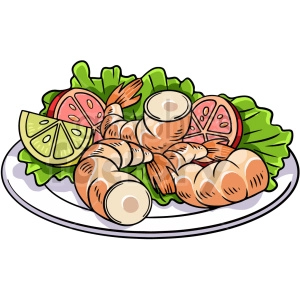 shrimp vector clipart