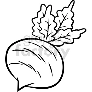 black and white radish clipart