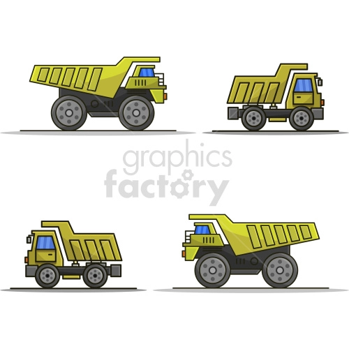 dump truck clipart bundle