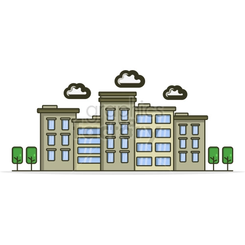 city building vector graphic