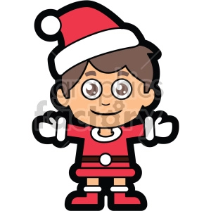 guy dressed in santa claus suit vector clip art