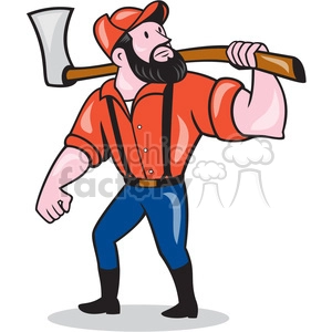 paul bunyan holding an axe