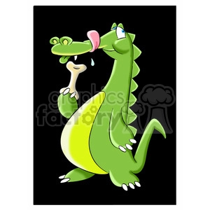 kranky the cartoon crocodile eating