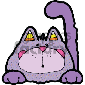 cartoon purple cat