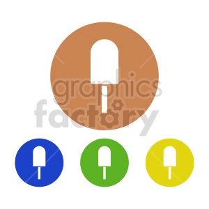 popsicle vector icon set