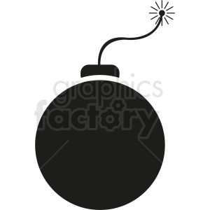 black bomb vector icon