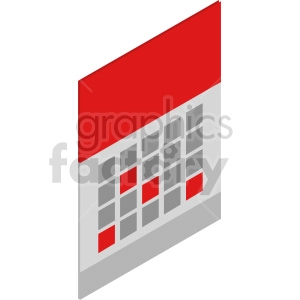 isometric calendar vector icon clipart 4