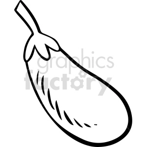 black and white eggplant clipart