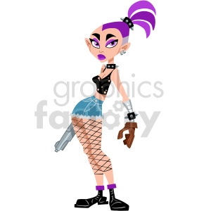 cyber chic cartoon clipart