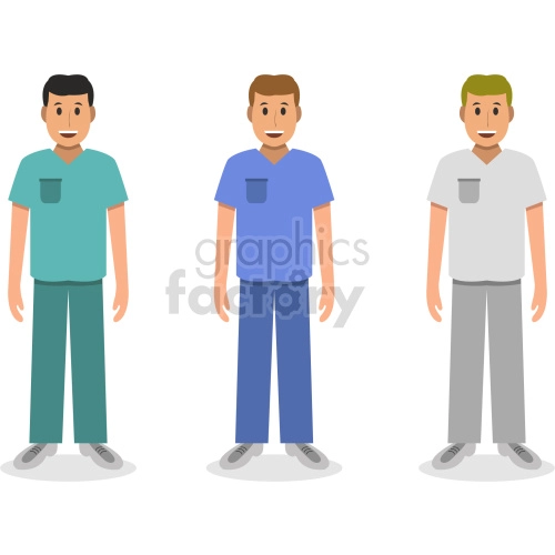 cartoon doctors clipart set