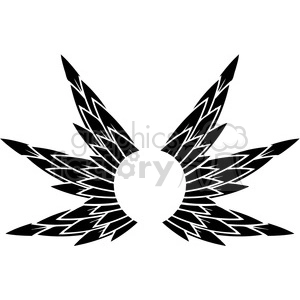 vinyl ready vector wing tattoo design 067