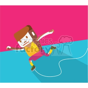 ice skater sports character illustration