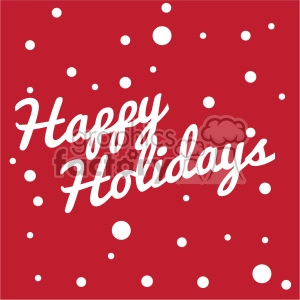 red happy holidays svg eps clip art