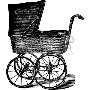 vintage child carriage vector vintage 1900 vector art GF