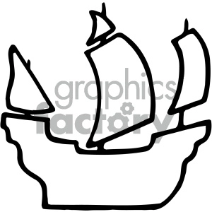 black white pirate ship silhouette