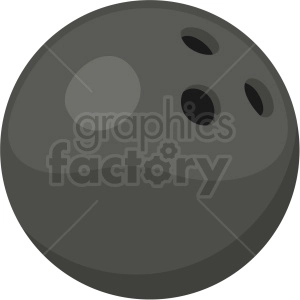 black bowling ball vector clipart