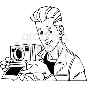 90s photographer vector clipart