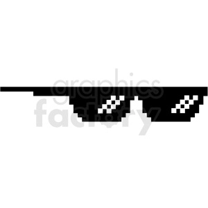 thug life 8 bit sunglasses right svg cut file