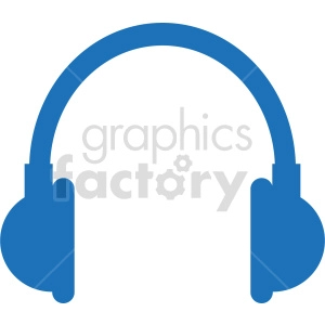 blue headphones clipart