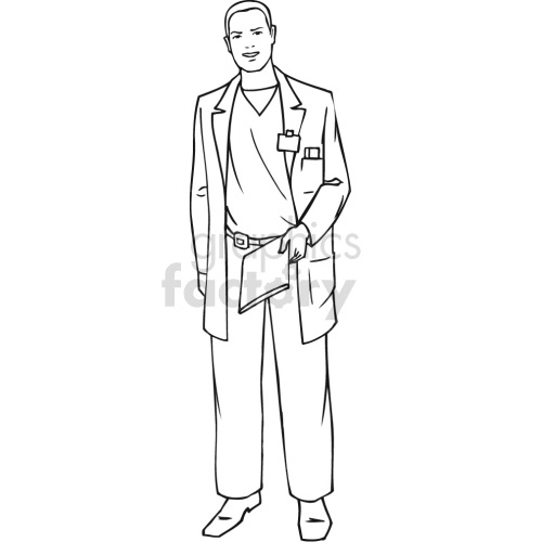 doctor holding medical record black white