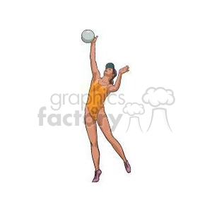 girl serving a volleyball