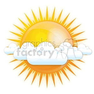 vector sun partly cloudy