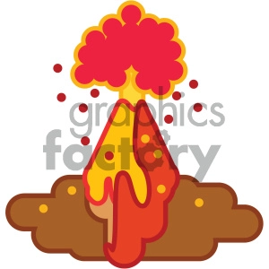 volcano eruption nature icon