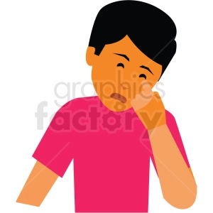 sick person vector clipart