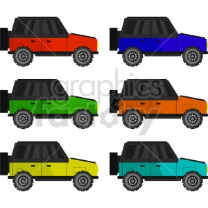 4x4 trucks vector graphic bundle