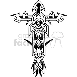 cross clip art tattoo illustrations 047