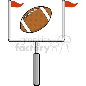 6565 Royalty Free Clip Art American Football Goal