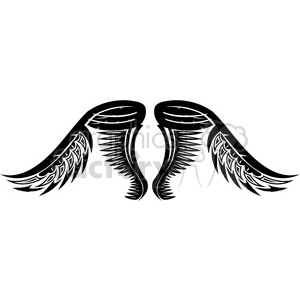 vinyl ready vector wing tattoo design 034