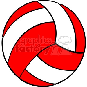 sports equipment red white volleyball