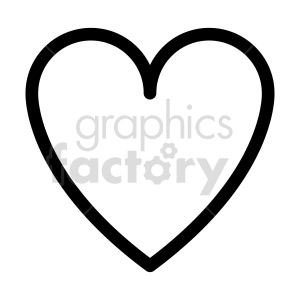 heart outline vector clipart