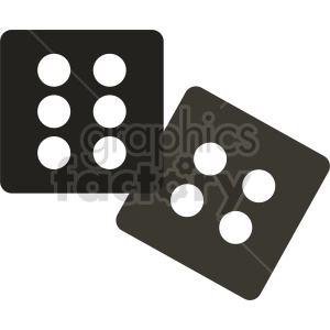 dice vector clipart icon