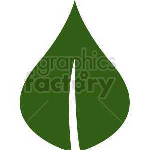 single green leaf vector design