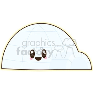 Igloo cartoon character vector image