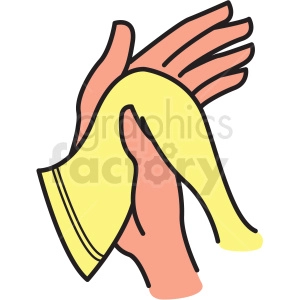 drying hands vector clipart