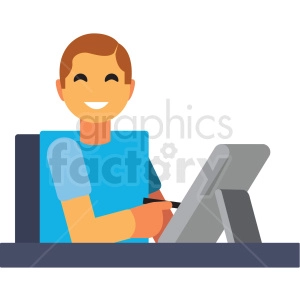 digital artist flat icon vector icon